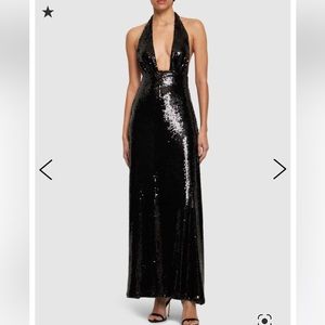 Weworewhat sequined halter neck midi dress
